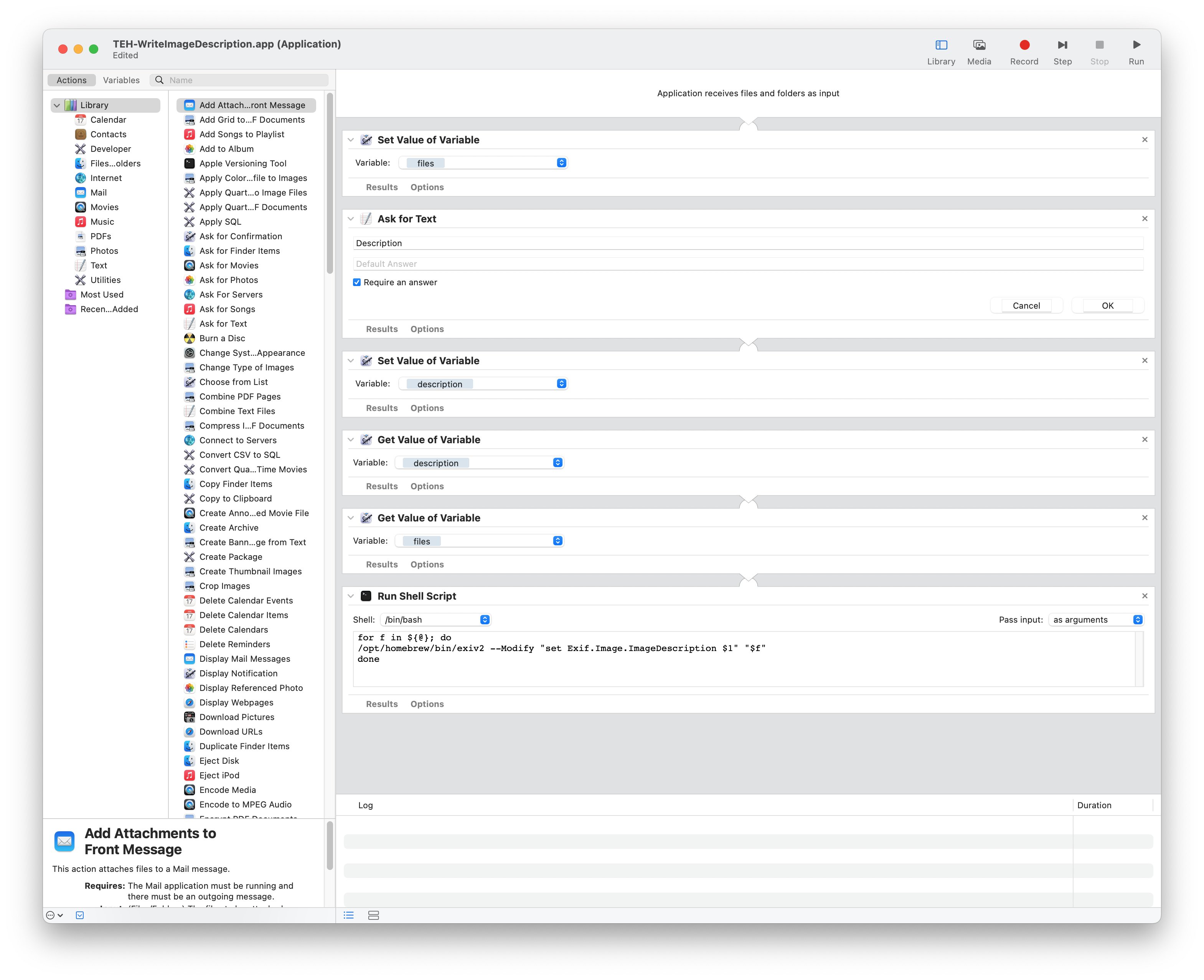 Automator screenshot