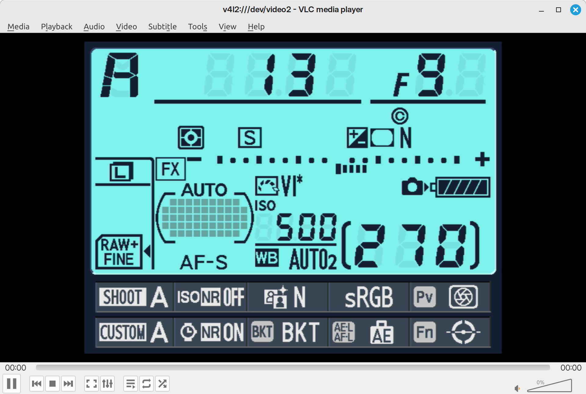 Camera output in VLC